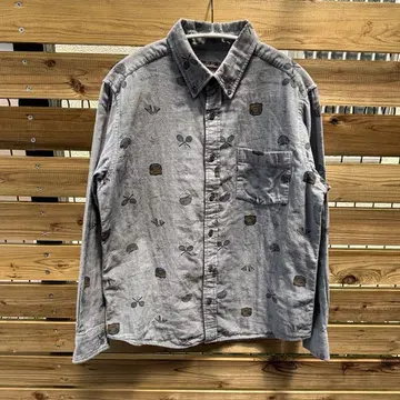 00s Eddie Bauer 에디 바우어 올 패턴 테니스 긴팔 셔츠