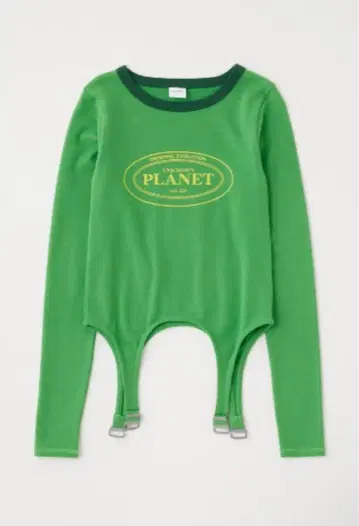MOUSSY 로고 그린 긴팔 상의
