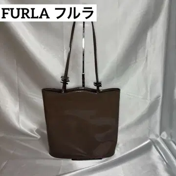 레어 FURLA 훌라 토트백 에나멜 보르도 여성용