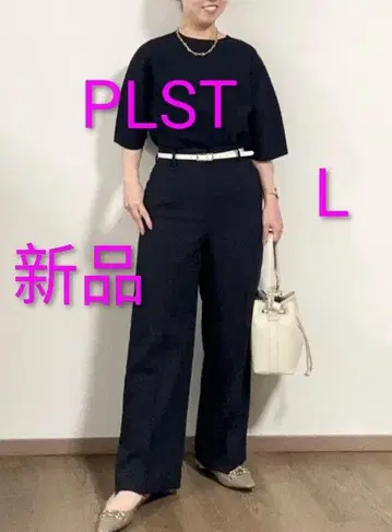 [새상품] PLST 프리미엄 옥스 스트레이트 팬츠 네이비 L 사이즈