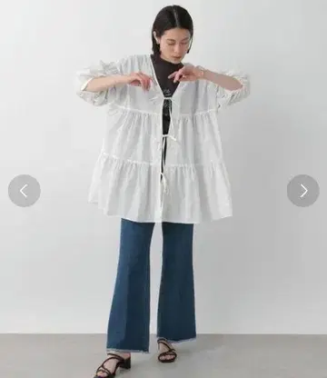 요류 셔링 블라우스 LS