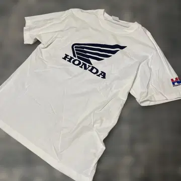 GU HONDA 화이트 T셔츠 RACING 자수