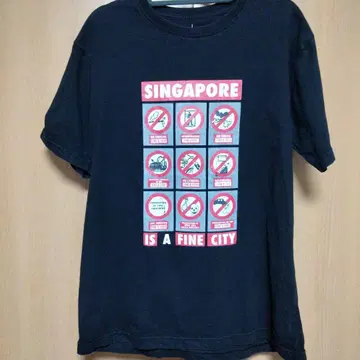 90's Singapore is FINE City 벌금 T셔츠
