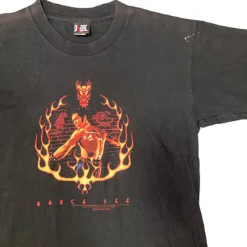 90s 드래곤 티셔츠 브루스 Lee 영화 티 무비 티 L