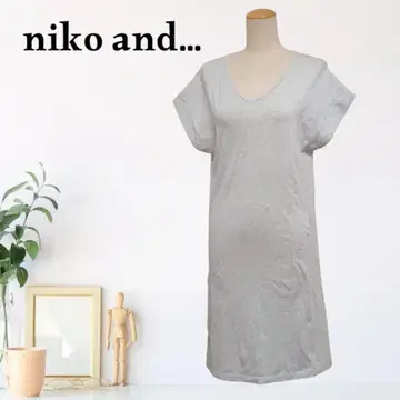 zB468 [ L ] niko and - 드롭 숄더 원피스 컷오프
