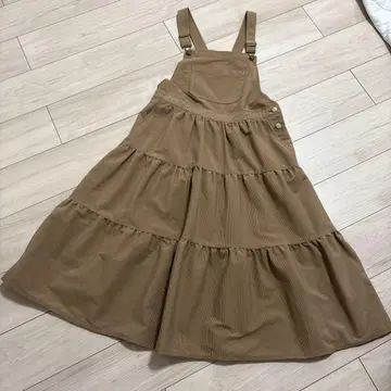에헤카 소포 티어드 점프스커트 브라운