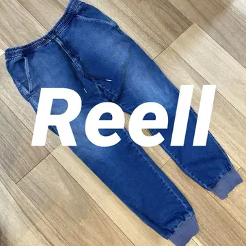 Reell 데님 조거 팬츠 이지 팬츠 자수 로고