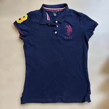 USPA 네이비 피케 셔츠 M 여성용 골프웨어
