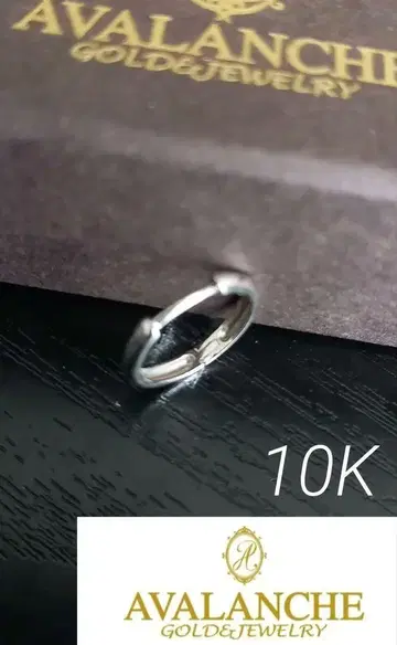 AVALANCHE 귀걸이 10K 화이트 골드 후프 뉴에스트