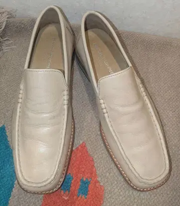 HUSH PUPPIES OTSUKA 베이지 가죽 슬립온 일본제