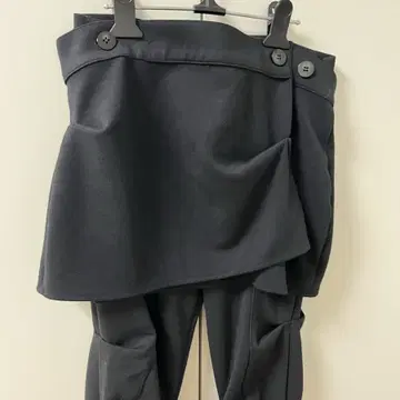오호스 OJOS wrap over tuck pants 블랙 | 브랜드 중고거래