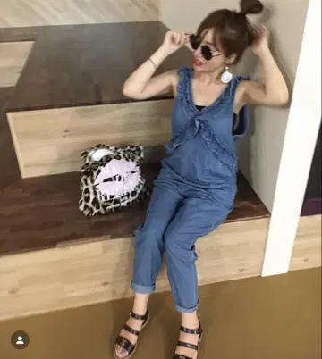 데님 올인원 프릴 BAYBEE