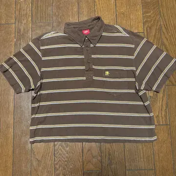 Mossimo 브라운 스트라이프 피케 셔츠 XL