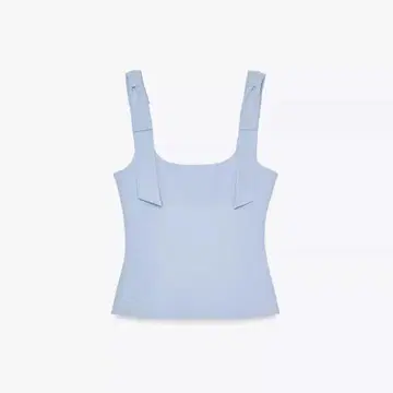 새 상품, 택 포함 ZARA 자라 리본 스트레치 상의 M