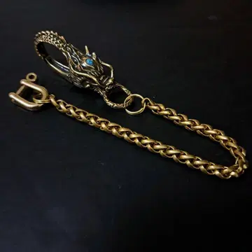 놋쇠 드래곤 후크 월렛 체인 키체인 액세서리