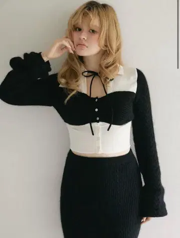 ANDMARY Luna angora set up Black