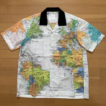 sacai World Map Shirt 20-02302M