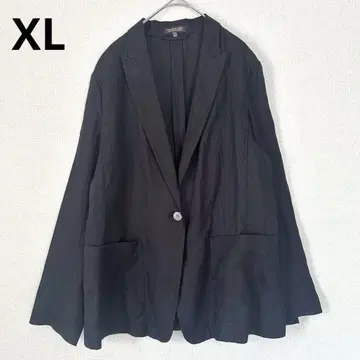 유니클로 프리미엄 린넨 테일러드 자켓 XL 블랙