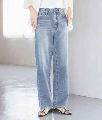 GOOD 데님 스트레이트 팬츠 블루 XL