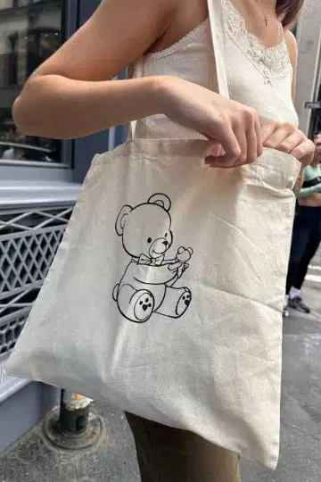 brandy melville 테디 토트백