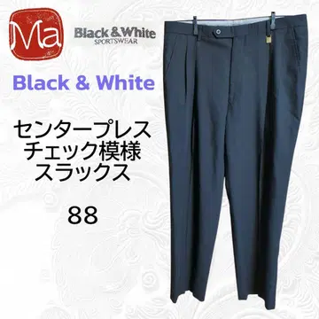 Black & White 블랙 앤 화이트 체크 무늬 슬랙스 88