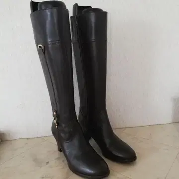 새상품급!! BARCLAY 버클레이 천연 가죽 롱 부츠 23.5cm