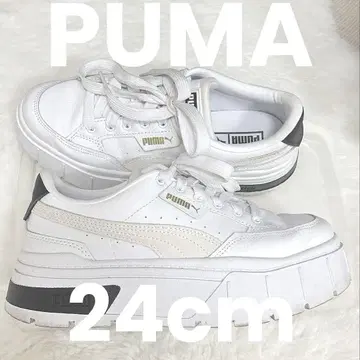[새상품급] PUMA 통굽 스니커즈 WHITE
