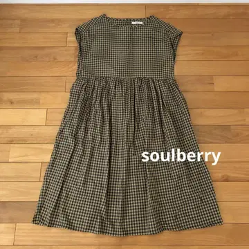 [ soulberry ] 깅엄 체크 프렌치 슬리브