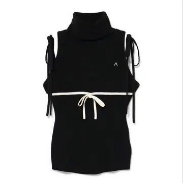 andmary Adele ribbon tank black 앤드마리