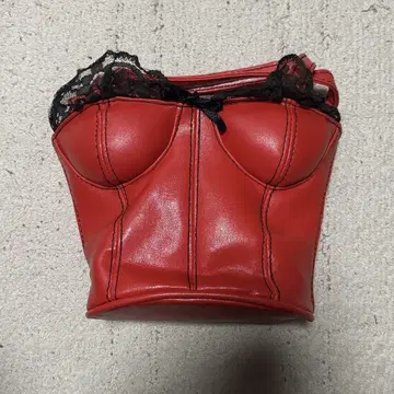 [셀렉트샵 구매] 레드 레이스업 핸드백