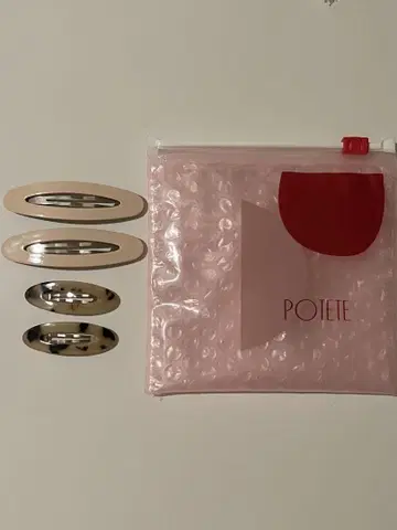 POTETE 헤어핀 세트 4개 파우치 포함