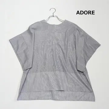아도어 ADORE 스트라이프 복시 블라우스 세탁 가능 38