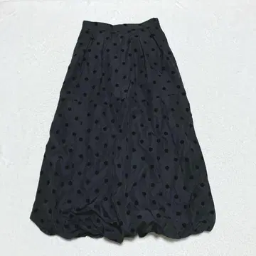 HK 웍스 런던 롱 스커트 벌룬 블랙 M 도트 무늬