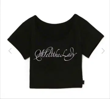 melt the lady logo tight T-shirts black