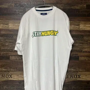 STAY HUNGRY 로고 티셔츠 화이트 L 사이즈