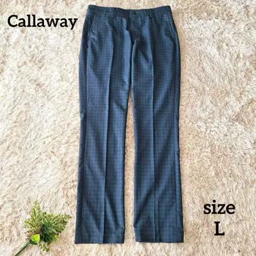 Callaway 캘러웨이 여성용 골프 팬츠 하운드투스 패턴 그린 L