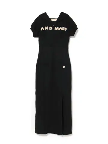 Mary 로고 후디 드레스 Black
