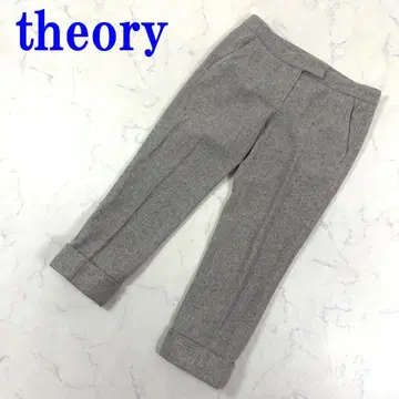 theory 띠어리 팬츠 베이지 울 트위드풍 4 C2216
