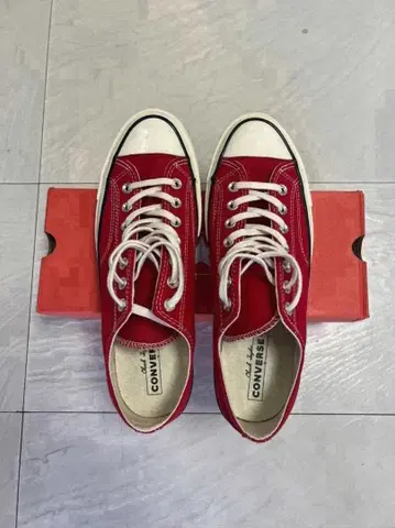 새상품 레어 CT70 빨간색 로우컷 ox 27.5cm