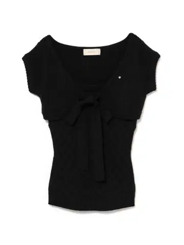 Nana ribbon crochet set Black