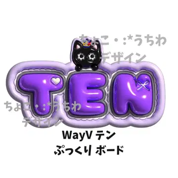 WayV 텐 통통 부채 보드 3D 오더