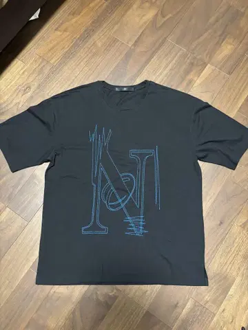 NO ID. 블랙 그래픽 티셔츠 ONE 사이즈 노아이디