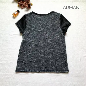 새상품급 ARMANI EXCHANGE 트위드풍 니트 티셔츠 M