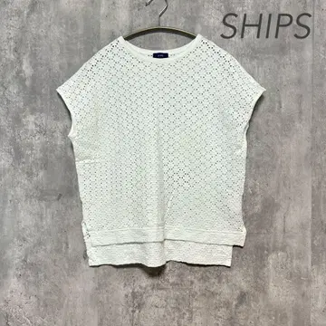 SHIPS 아일렛 프렌치 슬리브 티셔츠