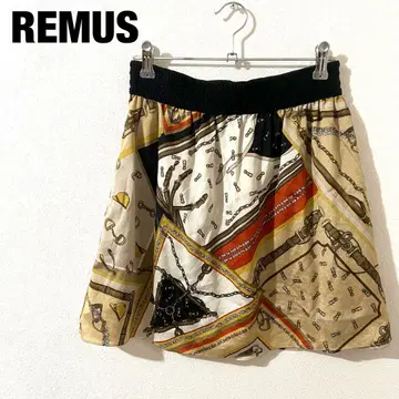 REMUS 렘 디자인 스커트 고급 유일무이 레어 스카프 패턴