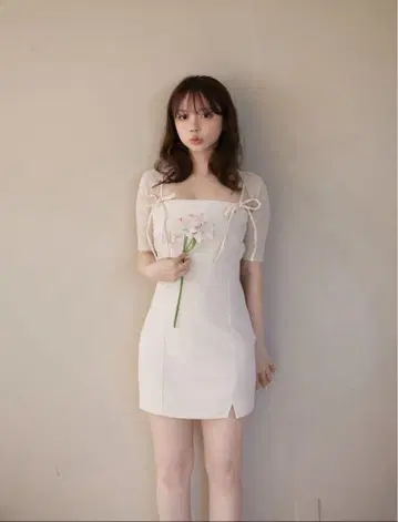 Andmary Baby slit mini dress