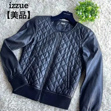[새상품급] izzue 노카라 자켓 극상 램스킨 퀼팅