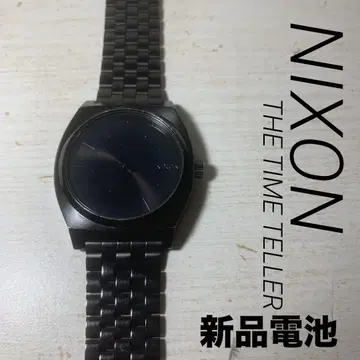 NIXON 새 배터리 THE TIME TELLER 손목시계 블랙