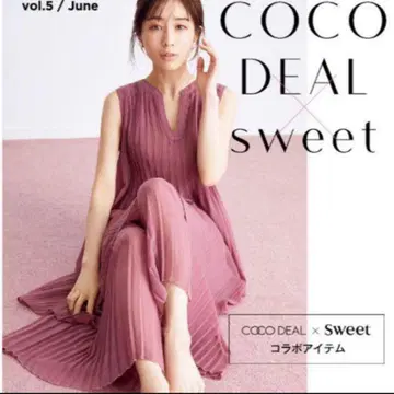 COCODEAL 시어 플리츠 쉬폰 블라우스 x 팬츠 핑크 Size 1