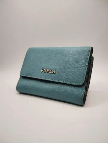 [새상품급 미사용급] FURLA 스카이블루 3단 폴더형 지갑